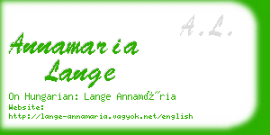 annamaria lange business card